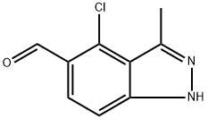 4-Chloro-3-methyl-1H-indazole-5-carboxaldehyde Structure