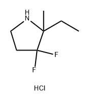 2-ethyl-3,3-difluoro-2-methylpyrrolidine hydrochloride Structure