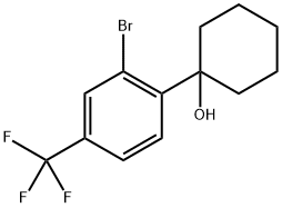 1-(2-bromo-4-(trifluoromethyl)phenyl)cyclohexanol 구조식 이미지