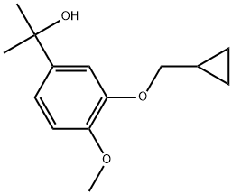 3-(Cyclopropylmethoxy)-4-methoxy-α,α-dimethylbenzenemethanol Structure