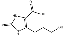 2,3-Dihydro-5-(3-hydroxypropyl)-2-oxo-1H-imidazole-4-carboxylic acid Structure