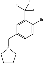 1-(4-bromo-3-(trifluoromethyl)benzyl)pyrrolidine Structure