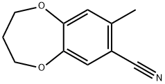 3,4-Dihydro-8-methyl-2H-1,5-benzodioxepin-7-carbonitrile Structure