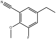 5-Ethyl-3-fluoro-2-methoxybenzonitrile Structure