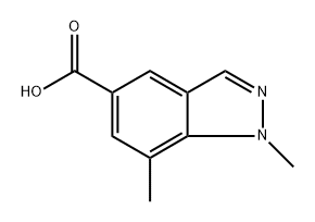 1,7-Dimethyl-1H-indazole-5-carboxylic acid Structure