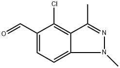 4-Chloro-1,3-dimethyl-1H-indazole-5-carboxaldehyde Structure