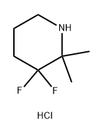 3,3-difluoro-2,2-dimethylpiperidine hydrochloride Structure