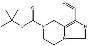 tert-Butyl 1-formyl-5,6-dihydroimidazo[1,5-a]pyrazine-7(8H)-carboxylate 구조식 이미지