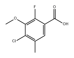 4-Chloro-2-fluoro-3-methoxy-5-methylbenzoic acid Structure