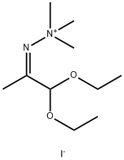 Hydrazinium, 2-(2,2-diethoxy-1-methylethylidene)-1,1,1-trimethyl-, iodide (1:1) Structure