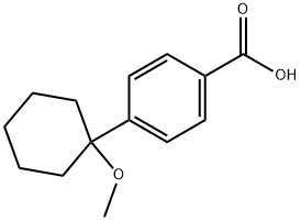 4-(1-Methoxycyclohexyl)benzoic acid Structure