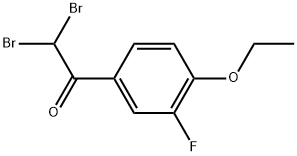 2,2-Dibromo-1-(4-ethoxy-3-fluorophenyl)ethanone Structure