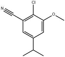 2-Chloro-3-methoxy-5-(1-methylethyl)benzonitrile 구조식 이미지
