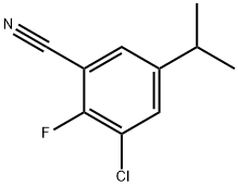 3-Chloro-2-fluoro-5-(1-methylethyl)benzonitrile Structure