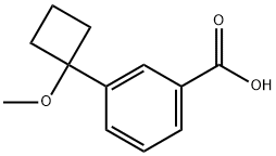 3-(1-Methoxycyclobutyl)benzoic acid Structure