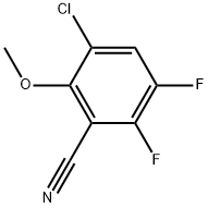 3-Chloro-5,6-difluoro-2-methoxybenzonitrile Structure