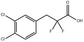 Benzenepropanoic acid, 3,4-dichloro-α,α-difluoro- Structure