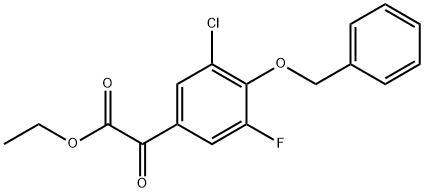 ethyl 2-(4-(benzyloxy)-3-chloro-5-fluorophenyl)-2-oxoacetate Structure