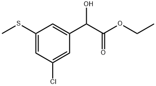 Ethyl 3-chloro-α-hydroxy-5-(methylthio)benzeneacetate 구조식 이미지