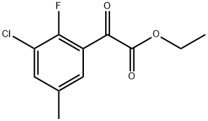 Ethyl 3-chloro-2-fluoro-5-methyl-α-oxobenzeneacetate Structure