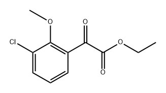 Benzeneacetic acid, 3-chloro-2-methoxy-α-oxo-, ethyl ester Structure