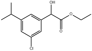 Ethyl 3-chloro-α-hydroxy-5-(1-methylethyl)benzeneacetate Structure