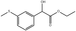 Ethyl α-hydroxy-3-(methylthio)benzeneacetate Structure