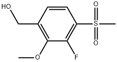 3-Fluoro-2-methoxy-4-(methylsulfonyl)benzenemethanol Structure