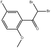 2,2-Dibromo-1-(5-fluoro-2-methoxyphenyl)ethanone Structure