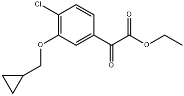 Ethyl 4-chloro-3-(cyclopropylmethoxy)-α-oxobenzeneacetate Structure