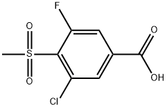 3-Chloro-5-fluoro-4-(methylsulfonyl)benzoic acid Structure