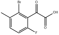 2-(2-bromo-6-fluoro-3-methylphenyl)-2-oxoacetic acid Structure