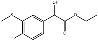 Ethyl 4-fluoro-α-hydroxy-3-(methylthio)benzeneacetate Structure