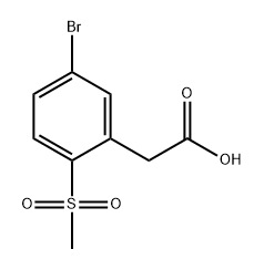 2-(5-bromo-2-methanesulfonylphenyl)acetic acid 구조식 이미지