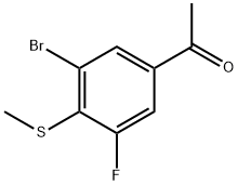 1-[3-Bromo-5-fluoro-4-(methylthio)phenyl]ethanone Structure