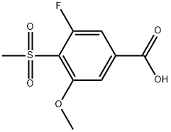 3-Fluoro-5-methoxy-4-(methylsulfonyl)benzoic acid Structure