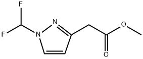 methyl 2-(1-(difluoromethyl)-1H-pyrazol-3-yl)acetate Structure