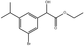 Ethyl 3-bromo-α-hydroxy-5-(1-methylethyl)benzeneacetate Structure