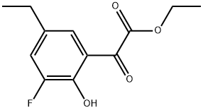 Ethyl 5-ethyl-3-fluoro-2-hydroxy-α-oxobenzeneacetate Structure