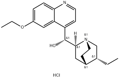 Hydrocupreine, O6'-ethyl-, dihydrochloride (8CI) Structure