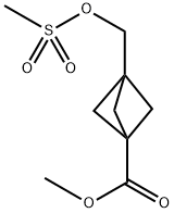 3-Methanesulfonyloxymethyl-bicyclo[1.1.1]pentane-1-carboxylic acid methyl ester Structure