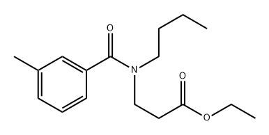 β-Alanine, N-butyl-N-(3-methylbenzoyl)-, ethyl ester Structure