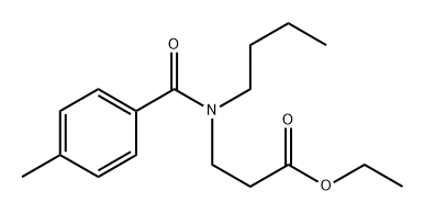 β-Alanine, N-butyl-N-(4-methylbenzoyl)-, ethyl ester Structure