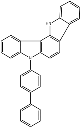 5-[1,1′-biphenyl]-4-yl-5,12-dihydro-Indolo[3,2-a]carbazole Structure