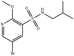 5-Bromo-2-methoxy-N-(2-methylpropyl)-3-pyridinesulfonamide Structure