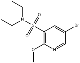 5-Bromo-N,N-diethyl-2-methoxy-3-pyridinesulfonamide Structure
