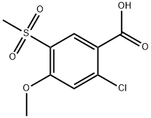 Benzoic acid, 2-chloro-4-methoxy-5-(methylsulfonyl)- Structure