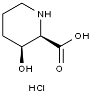 2-Piperidinecarboxylic acid, 3-hydroxy-, hydrochloride (1:1), (2R,3S)- Structure