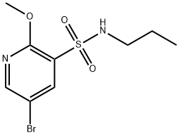 5-Bromo-2-methoxy-N-propyl-3-pyridinesulfonamide Structure