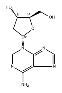 3-(2-데옥시-α-D-에리트로-펜토푸라노실)-3H-퓨린-6-아민 구조식 이미지